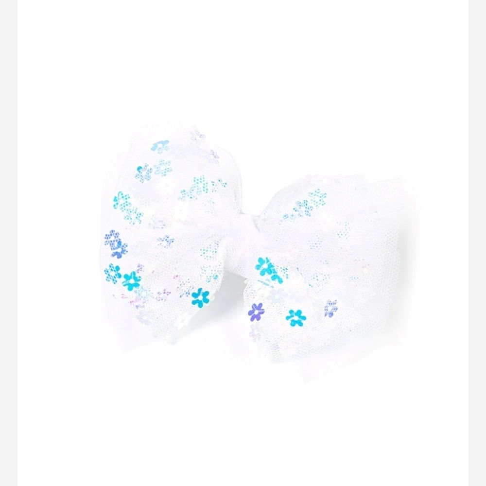 Sugar Plum PRAIRIE-White Iridescent Sequin Hair Clip. NWT